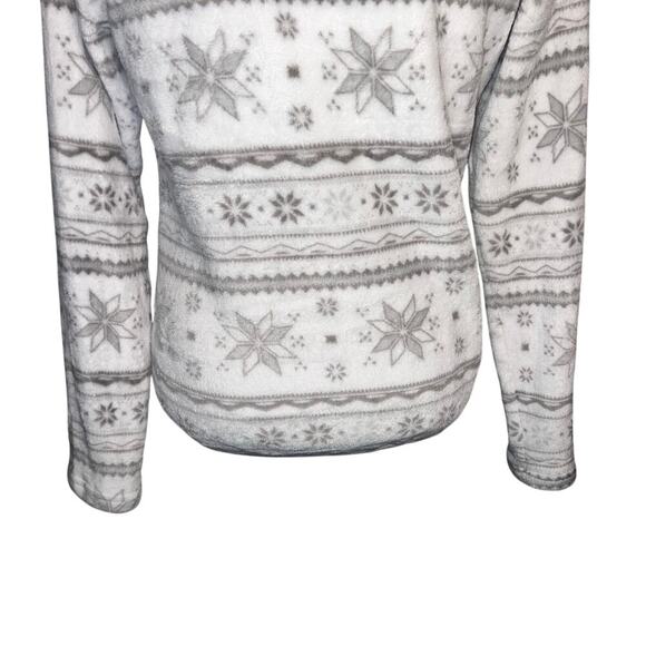 Eddie Bauer women’s size small Nordic Fair aisle 1/4 zip logo bungee hem - Picture 4 of 10